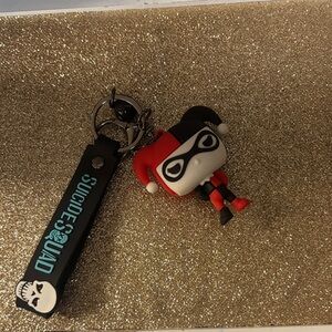 Harley Quinn Keychain with Suicide Squad Tag